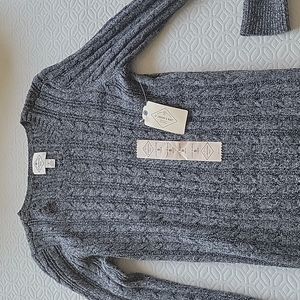 St Johns Bay gray crew neck sweater NWT
